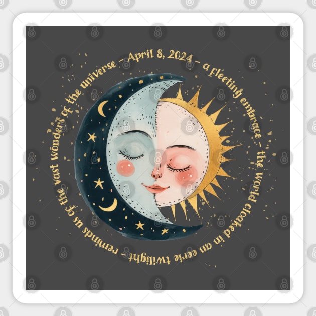 A Fleeting Embrace - Eclipse 4.8.24 Sticker by daisyblue